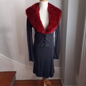 INTERMIX MISC. BY JANE HOWARD GRAY 2 PIECE SKIRT SWEATER SET SUIT NWT M